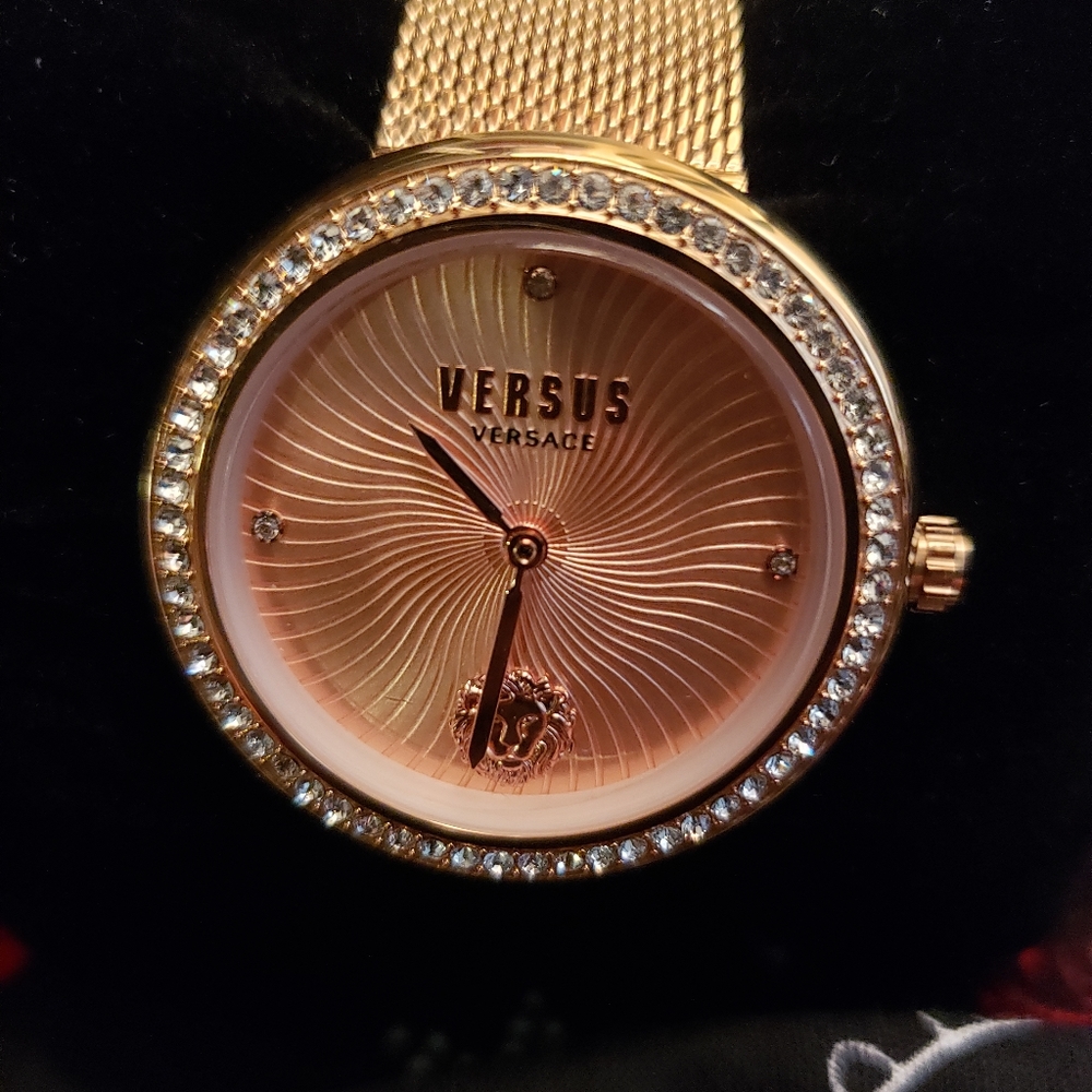 Versace rose gold watch